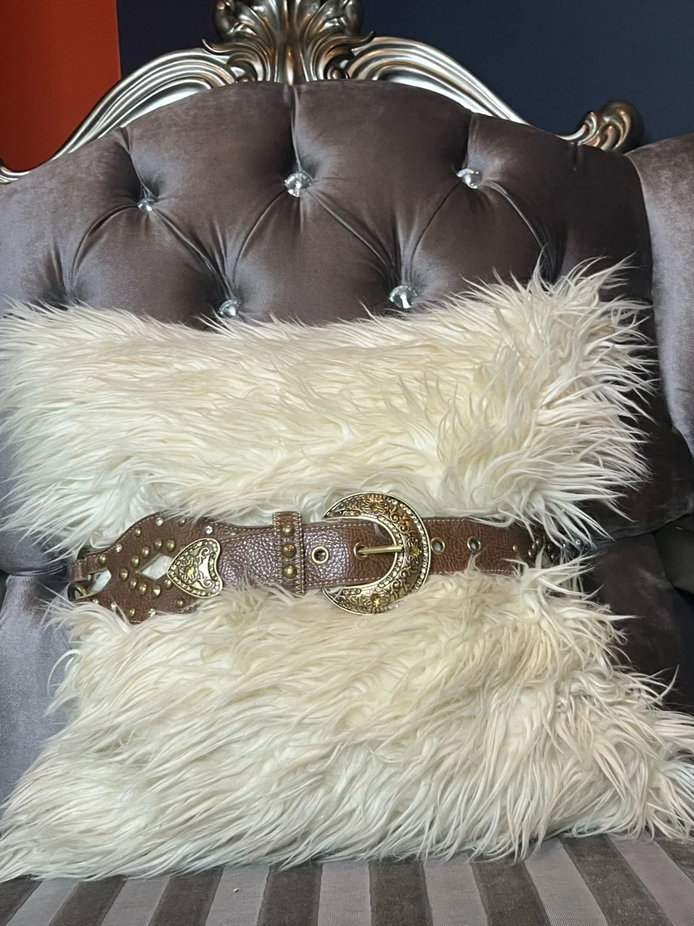🤎🤠 Brown Western Studded & Rhinestone Statement Belt ✨🌵